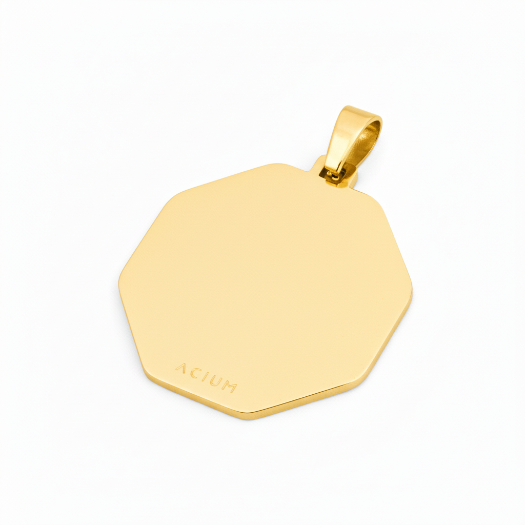 PINGENTE BASIC PERSONALIZAÇÃO OCTAVADO LISO