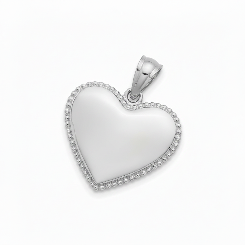 PINGENTE BASIC PERSONALIZAÇÃO CORAÇÃO COM BORDA