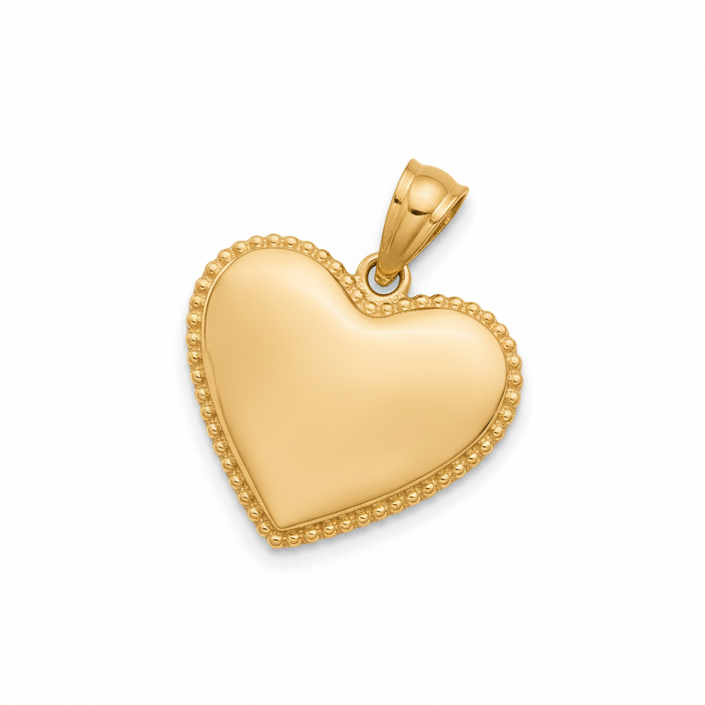 PINGENTE BASIC PERSONALIZAÇÃO CORAÇÃO COM BORDA