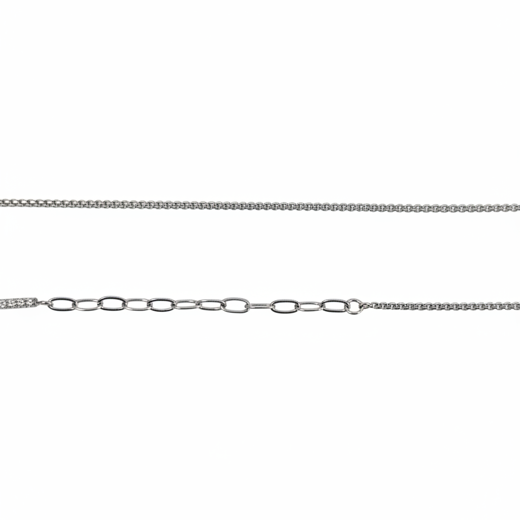CORRENTE 45CM PREMIUM VENEZIANA MEIA CANA 2MM ALONGADOR FILETE COM MICROS ZIRCÔNIAS (Cópia)