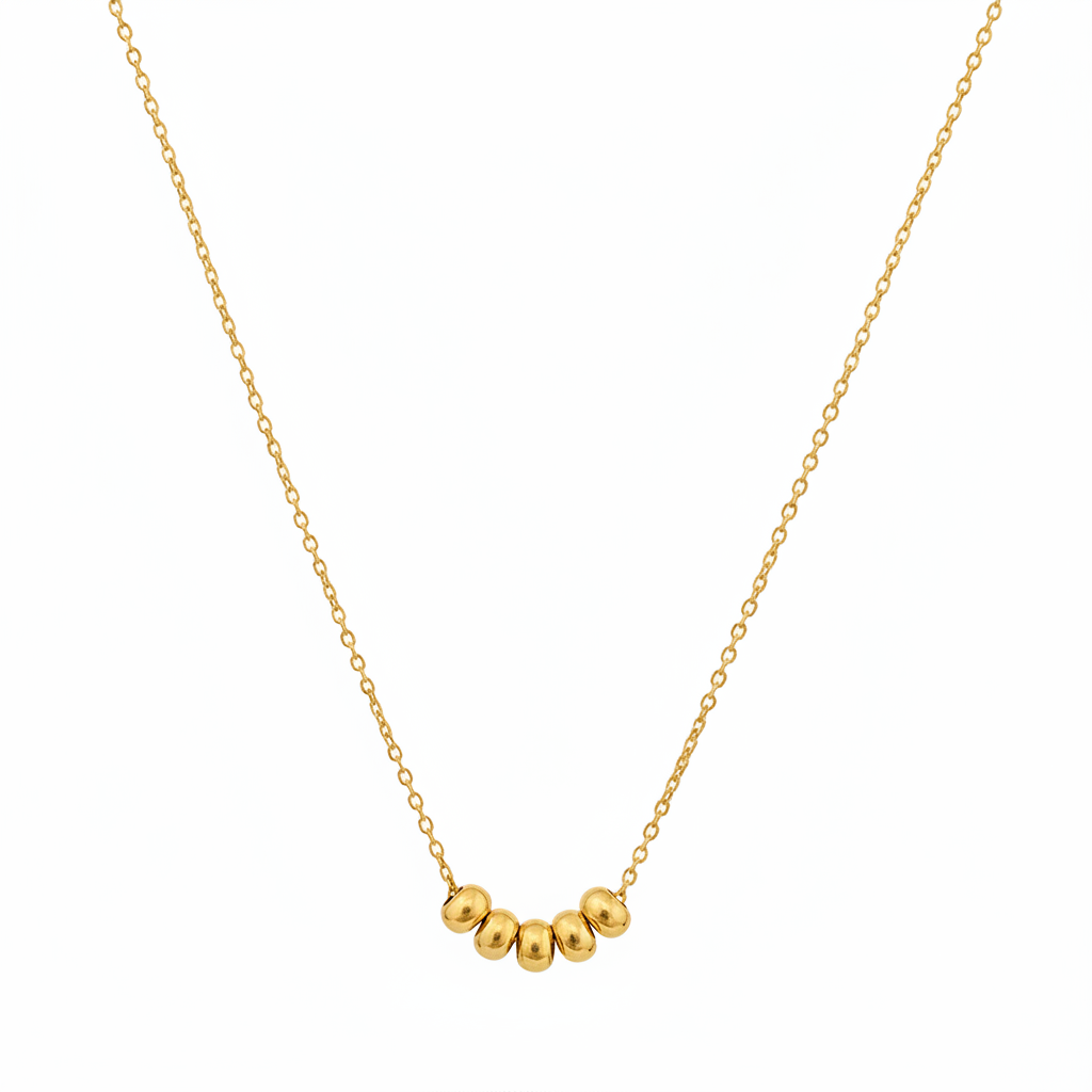 COLAR CASUAL CORRENTE CADEADA 1MM PINGENTE 5 RODINHAS