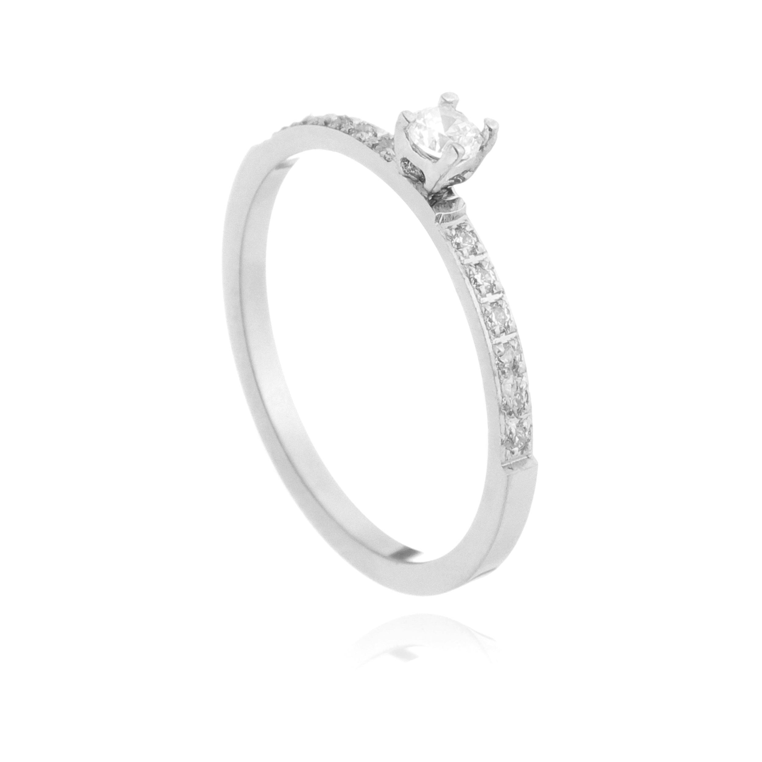 ALIANÇA OUI SOLITÁRIO ZIRCÔNIAS 1,6MM