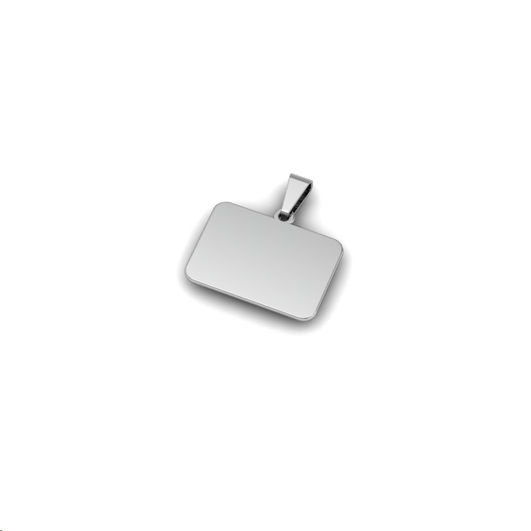 PINGENTE PERSONALIZAÇÃO BASIC NACIONAL RETANGULAR INVERTIDO LISO 0,5MM