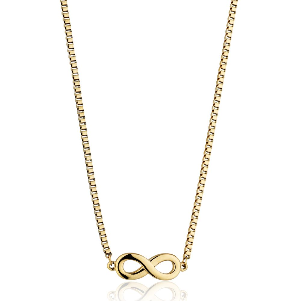 COLAR PRIME VENEZIANA 2MM DOURADO PINGENTE INFINITO 20X8X2(MM)