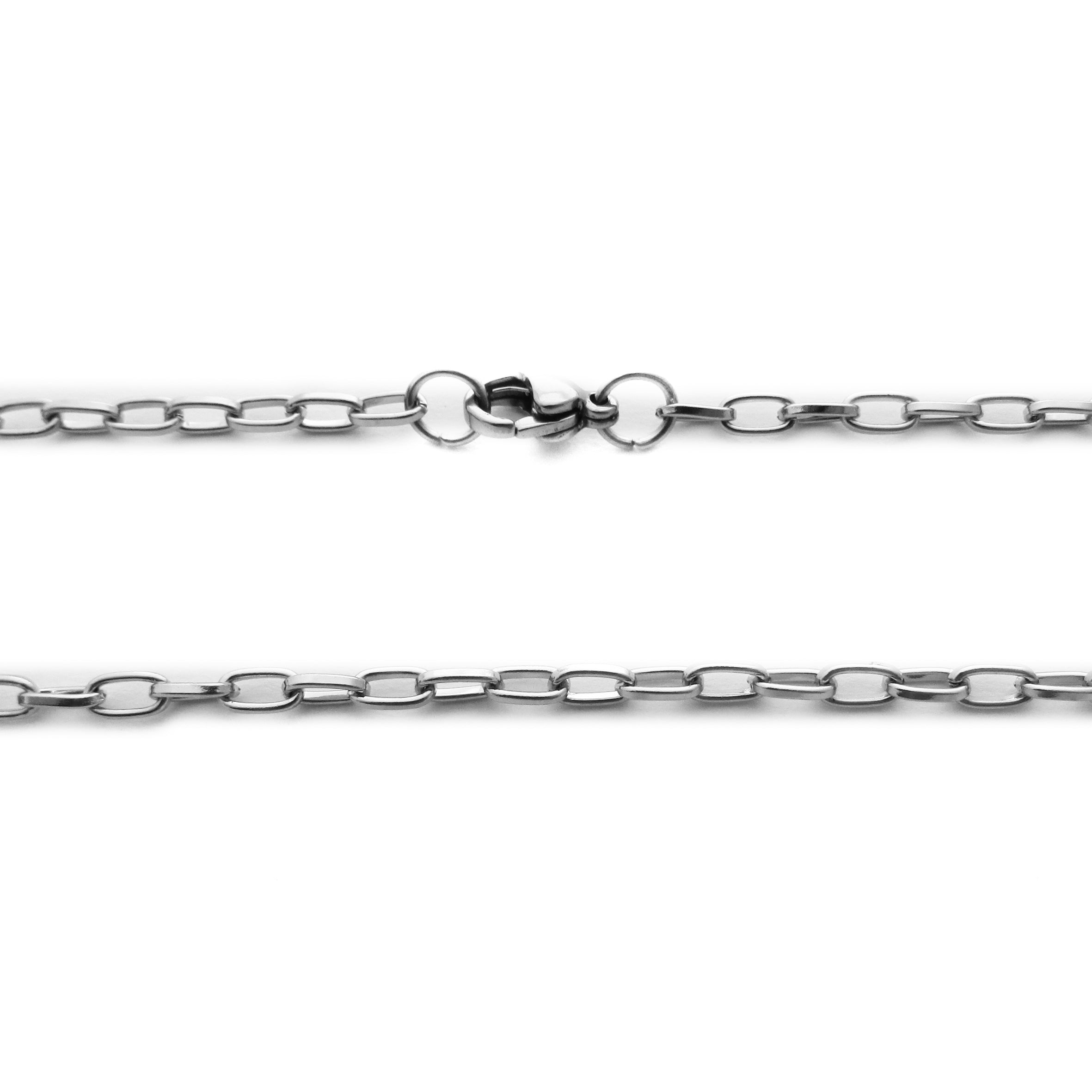 CORRENTE POP CADEADA ELO LONGO ARAME CHATO AÇO POLIDO 2,5MM